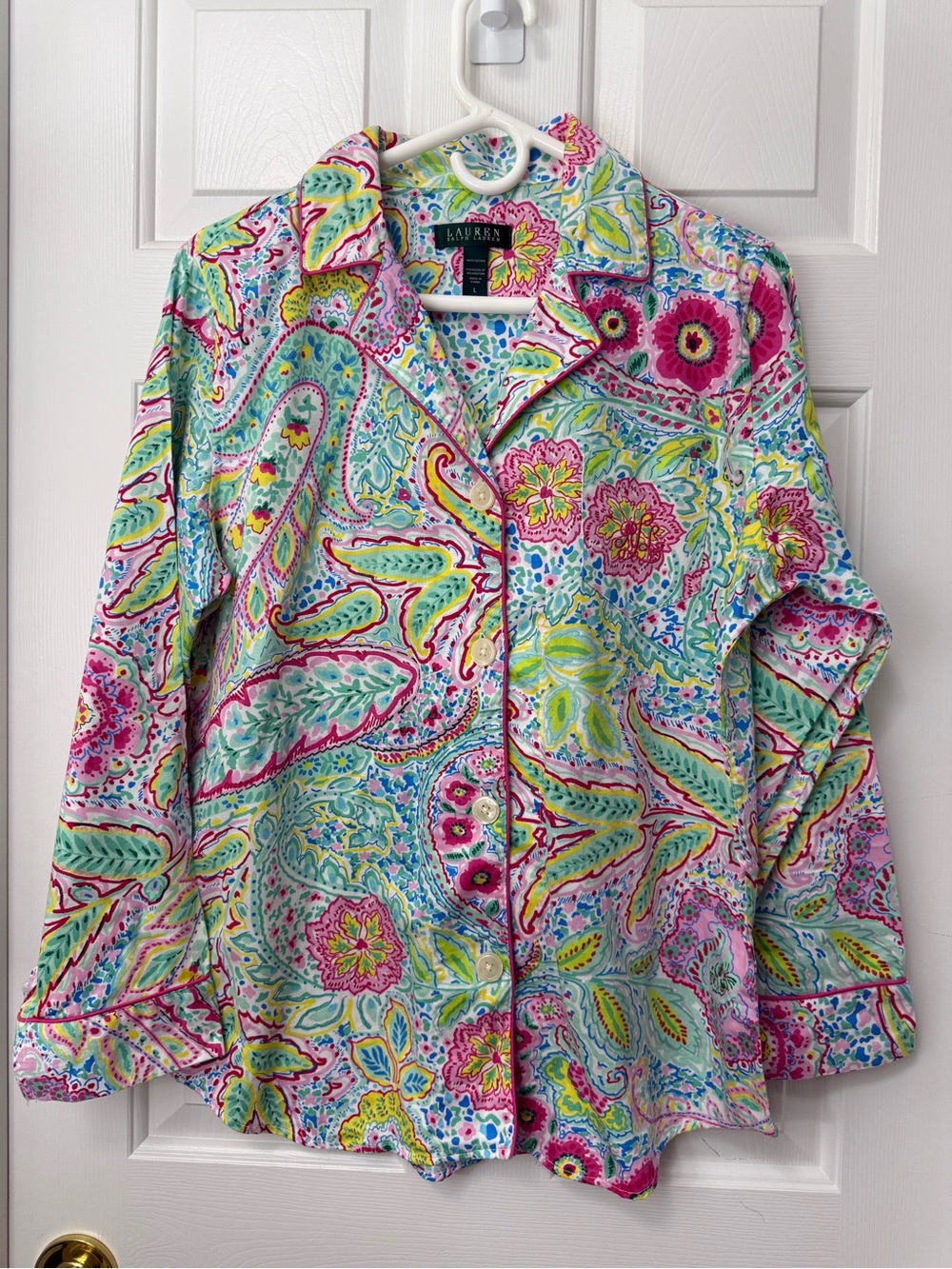 Ralph Lauren Multicolor Floral Paisley Button-Up pajama set